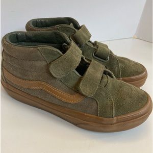 Vans Kids Gum Reissue SK8 Gum Sole Skateboard Shoe Size 1 Army Green Suede